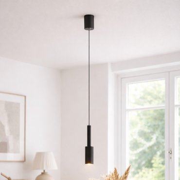 Nova Luce Joy - hanglamp - Ø 4 x 200 cm - 7W LED incl. - zandzwart