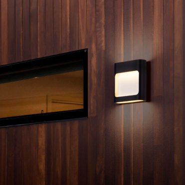 Nova Luce Tall - buiten wandverlichting - 12,5 x 13,5 x 4 cm - 9W LED incl. - IP54 - zandzwart