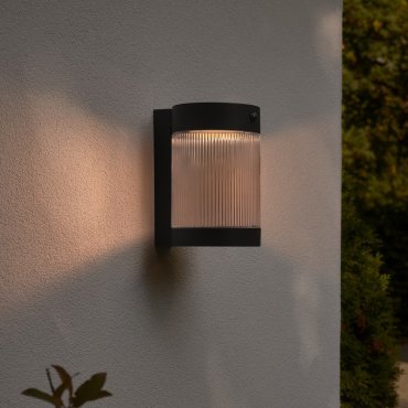 Nordlux Coupar Solar - buiten wandverlichting - Ø 14 x 22 x 18 cm - 3,2W LED incl. - IP44 - zwart