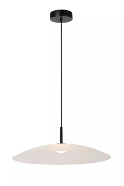 Lucide Menga - hanglamp - Ø 60 x 150 cm - 18,6W dimbare LED incl. - opaal