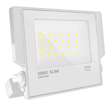 Century Italia Sirio Slim - verstraler - 16 x 2,9 x 14,7 cm - 20W LED incl. - 4000K - IP66 - wit
