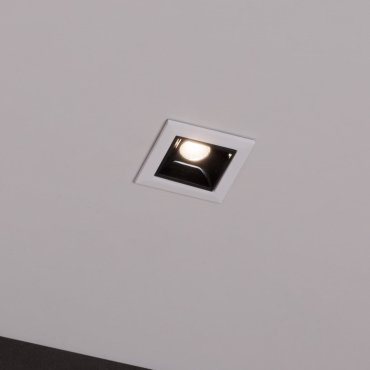Nova Luce Akira - inbouwspot - 7,1 x 7,2 cm - 42 x 41 mm inbouwmaat - 3W LED incl. - zwart - warm wit
