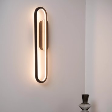 Lucide Thelma - wandlamp - 12 x 5,6 x 60 cm - 22W dimbare LED incl. - zwart