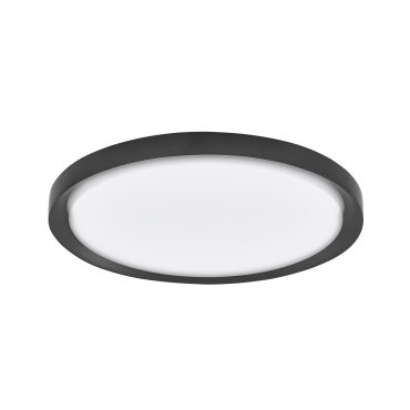 Nova Luce Troy - plafondverlichting - Ø 56 x 7,5 cm - 50W dimbare LED incl. - mat zwart en mat wit