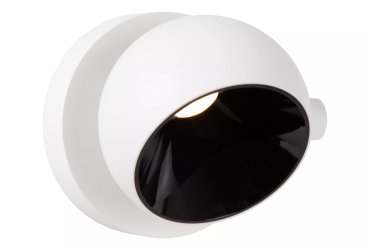 Lucide Esfera - plafondspot - Ø 11,2 x 10,1 cm - 10W dimbare LED incl. - wit met zwart