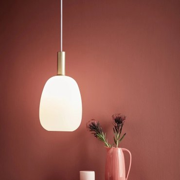 SHOWROOMMODEL - Nordlux Alton - hanglamp - Ø 23 x 343 cm - opaal wit en messing of zwart