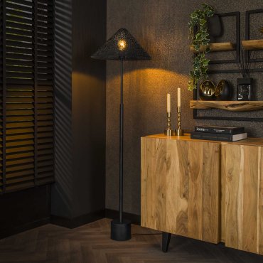 Vico Kosmos - vloerlamp - Ø 45 x 154 cm - houtskool