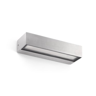 Faro Toluca - wandverlichting - 22 x 6,5 x 4,5 cm - 16W LED incl. - IP65 - satijn aluminium