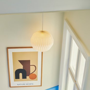 Nordlux Belloy 30 - papieren lampenkap zonder pendel - Ø 30 x 26 cm - wit
