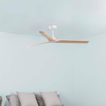 Faro Heywood L - plafondventilator - Ø 132 cm - mat wit en den
