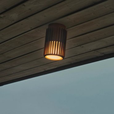 Nordlux Aludra N - buiten plafondverlichting - Ø 12,4 x 18,8 cm - IP54 - bruin