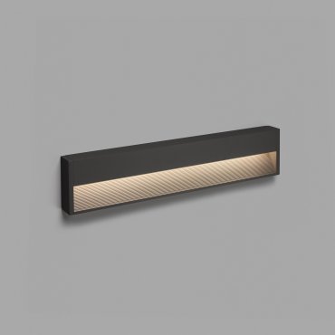 Faro Grada - wandverlichting - 60 x 4,6 x 12,8 cm - 12W LED incl. - IP54 - donkergrijs