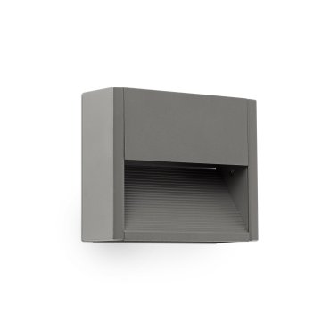 Faro Grada - wandverlichting - 15,7 x 4,6 x 12,8 cm - 3W LED incl. - IP54 - donkergrijs
