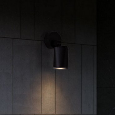 Nova Luce Spy - buiten wandverlichting - Ø 7 x 15,5 x 8 cm - IP65 - zandzwart