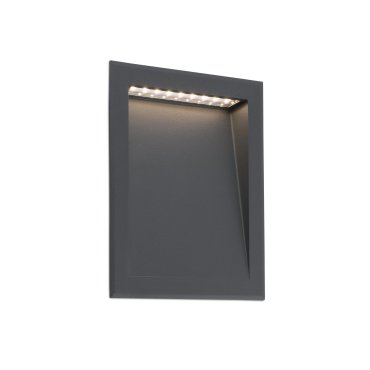 Faro Soun - inbouw wandverlichting - 19,3 x 7,3 x 23,8 cm - 8W LED incl. - IP65 - donkergrijs
