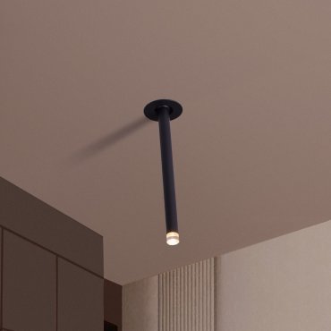 Nova Luce Stilvi - plafondlamp - Ø 5 x 24 cm - 4W LED incl. - zandzwart