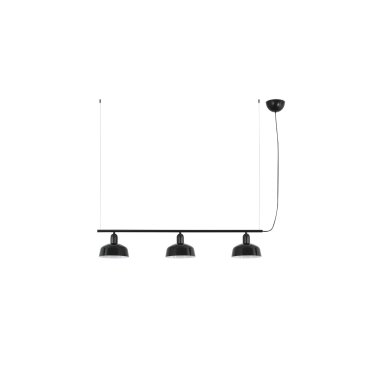 Faro Tatawin S - hanglamp - 100 x 18,4 x 210 cm - satijnzwart en glanszwart