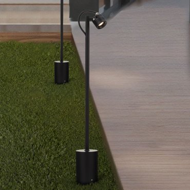 Nova Luce Sento - tuinpaal - Ø 6,5 x 50 x 6 cm - 3W LED incl. - IP65 - donker antraciet