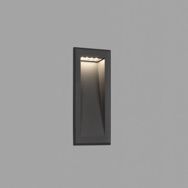 Faro Soun - inbouw wandverlichting - 10,5 x 7,3 x 23,9 cm - 5W LED incl. - IP65 - donkergrijs