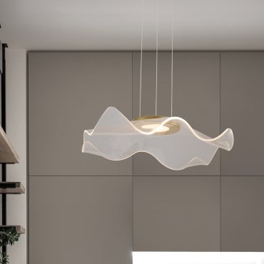 Nova Luce Siderno - hanglamp - Ø 50 x 150 cm - 30W LED incl. - goud