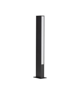 Nova Luce Stor - tuinpaal - 8 x 60 x 12 cm - 12W LED incl. - IP65 - zandzwart