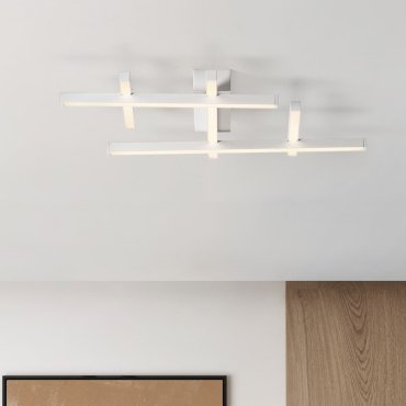 Nova Luce Pace - plafondlamp - 58 x 8 x 41 cm - 42W dimbare LED incl. - zandwit