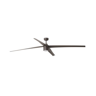 Faro Attos - plafondventilator met licht en afstandsbediening - Ø 213 cm - 18W dimbare LED incl. - bruin