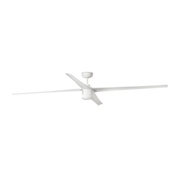 Faro Attos - plafondventilator met licht en afstandsbediening - Ø 213 cm - 18W dimbare LED incl. - wit
