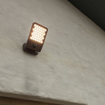 Lutec Atlantis - verstraler met sensor - 22,2 x 14,1 x 12,4 cm - 14W LED incl. - 4000K - IP54 - donker grijs