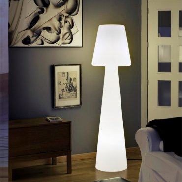 New Garden Lola 165 - oplaadbare vloerlamp met afstandsbediening - Ø 45 x 165 cm - 1,5W dimbare LED incl. - IP65 - wit