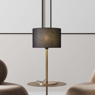 Nova Luce Sibnia - tafellamp - Ø 30 x 57,8 cm - messing goud en zwart