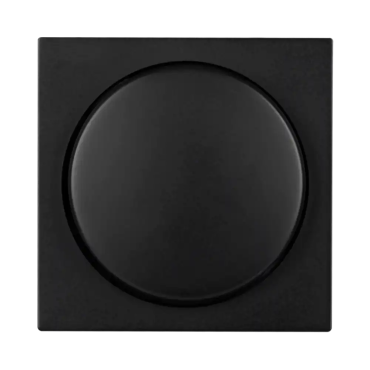 Ion Industries V1/J1 - centraalplaat met enkelvoudige dimmerknop - mat zwart