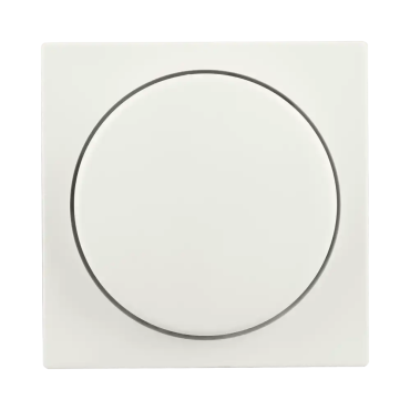 Ion Industries V1/J1 - centraalplaat met enkelvoudige dimmerknop - mat wit