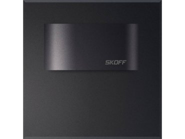 Skoff Tango Mini Short LED - inbouw wandverlichting - 60 x 60 mm - 0,4W LED incl. - 10Vdc - zwart - 6500K