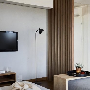 Nova Luce Geti - vloerlamp -  Ø 22 x 150 cm - zwart en goud