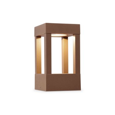 Faro Agra - tuinpaal - 10,8 x 10,8 x 20 cm - 9W LED incl. - IP55 - roestbruin