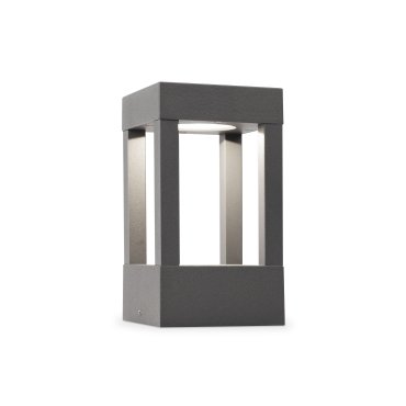 Faro Agra - tuinpaal - 10,8 x 10,8 x 20 cm - 9W LED incl. - IP55 - donkergrijs