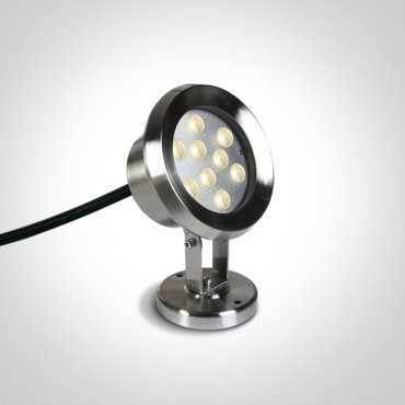 ONE Light LED Underwater Range - onderwater LED-spot - Ø 14,3 x 21 cm - 9 x 1W dimbare LED incl. - IP68 - chroom - warm witte lichtkleur
