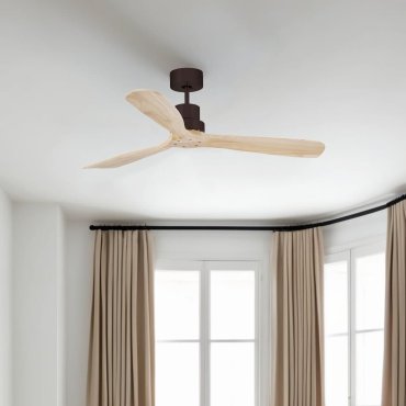 Faro Lantau L - plafondventilator - Ø 132 cm - bruin en den