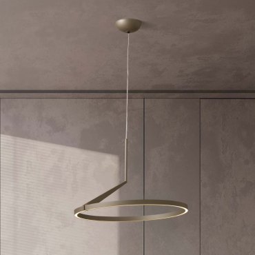 Nova Luce Tilia - hanglamp - Ø 60 x 250 cm - 31W dimbare LED incl. - mokkakoffie