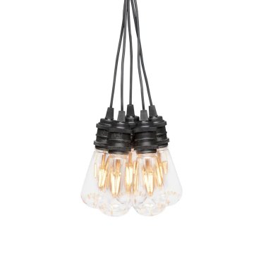 Konstsmide - decoratieve lichtsnoer met dimfunctie - verlengset - 9,15 meter lengte - 10 LED-lampen incl. - 7W - IP44 - zwart