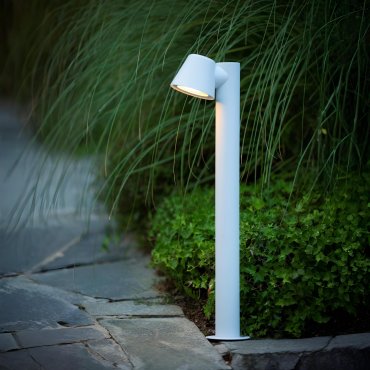 Lucide Dingo - tuinpaal - 20,5 x 70 x 11 cm - 5W dimbare LED incl. - IP44 - wit