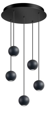 ETH Grace - hanglamp - Ø 4,8 x 400 cm - 20W dimbare LED incl. - zwart