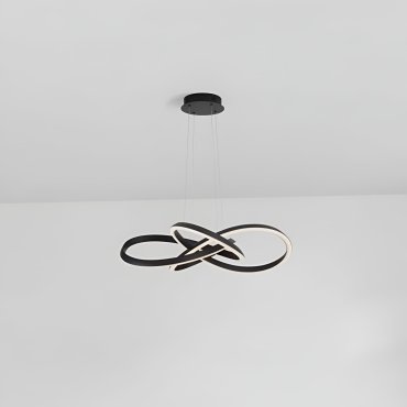 Nova Luce Amara - hanglamp - 68 x 120 cm - 54W dimbare LED incl. - zandzwart