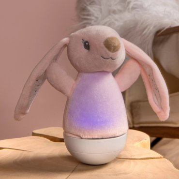 Lucide Dolly - tafellamp op batterijen - 10 x 11 x 18 cm - 3W LED RGB incl. - roze