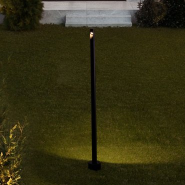 Nova Luce Luxor - tuinpaal - Ø 8 x 90 cm - 8W LED incl. - IP65 - zandzwart