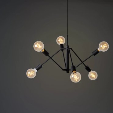 Lucide Lester - hanglamp - Ø 50 x 150 cm - zwart