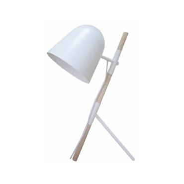 Artdelight Sensa - tafellamp - 26 x 54 cm - wit en lichtbruin