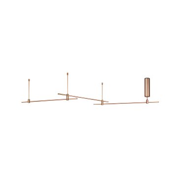 Nova Luce Cron - magnetische buisstructuur - 300 x 35 cm - geschikt voor maximum 100W LED - satijn goud