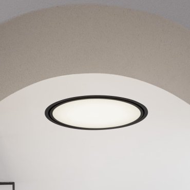 Nova Luce Perfect Profile Trimless - inbouwspot - Ø 440 mm, 420 mm inbouwmaat - 24W dimbare LED incl. - 3000K - zwart